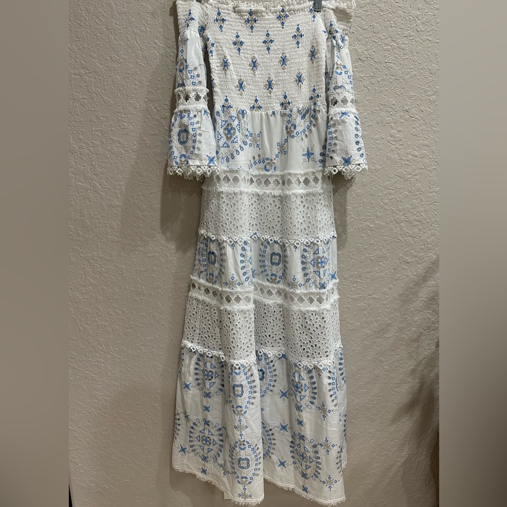 Temptations Positano Eye-lit White Dress